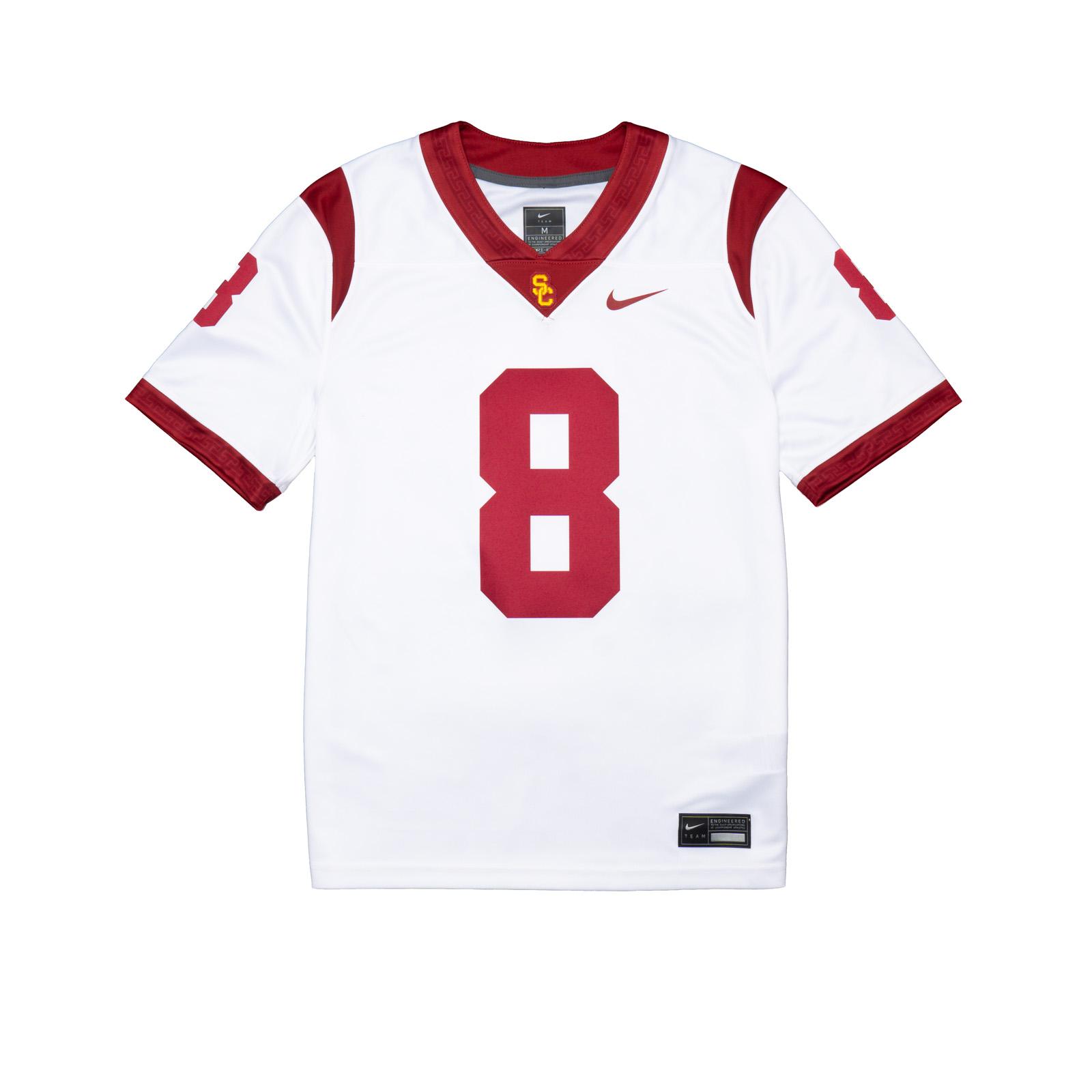 USC Trojans Men's Nike White #8 Ja'Kobi Lane USC Mens Football